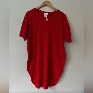 Vintage Talbots Intimates Holly Holiday Christmas Night  Shirt Dress | Medium